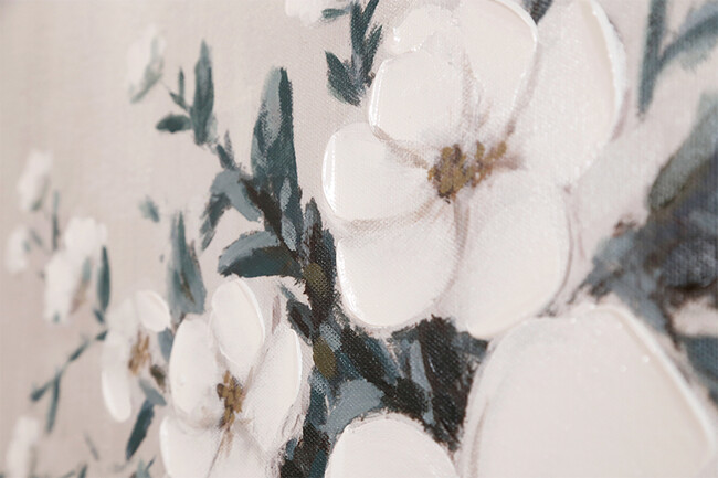 フラワーホワイト 80×80cm 