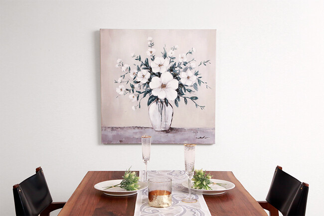 フラワーホワイト 80×80cm 