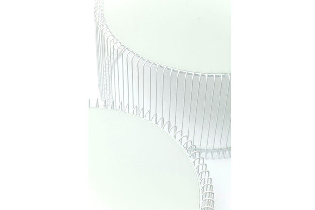 ワイヤーホワイト (2/Set) ローテーブル/コーヒーテーブル 