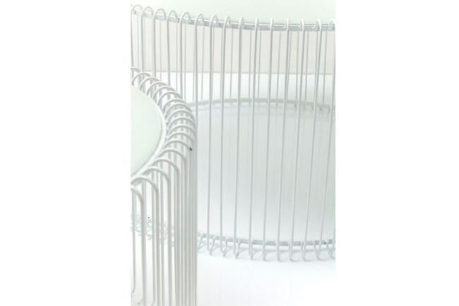 ワイヤーホワイト (2/Set) ローテーブル/コーヒーテーブル 