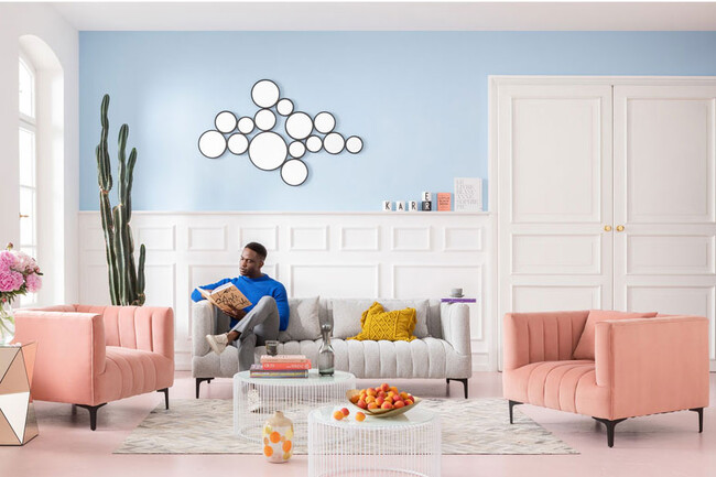 ワイヤーホワイト (2/Set) ローテーブル/コーヒーテーブル 