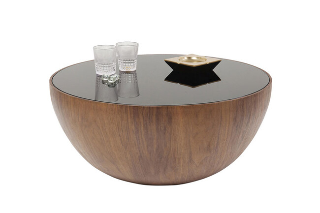 ティアドロップウォルナット 80cm ローテーブル/コーヒーテーブル 