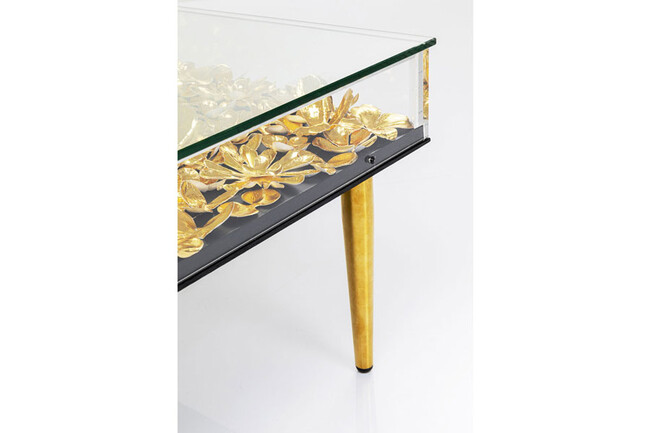 ゴールドフラワー 120x60cm ローテーブル/コーヒーテーブル 