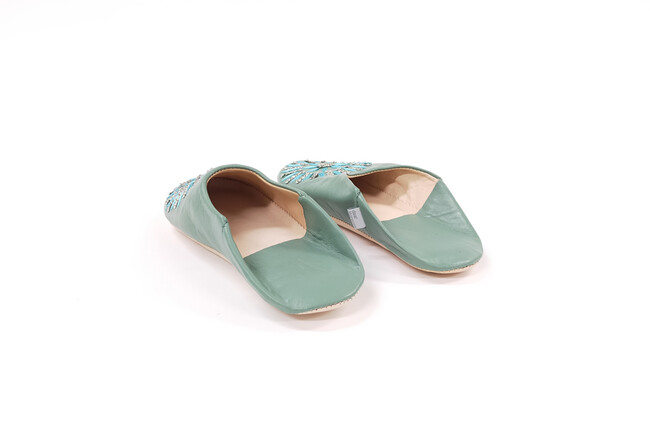 Skips! スパンコールバブーシュ（L / バヒアブルー） 