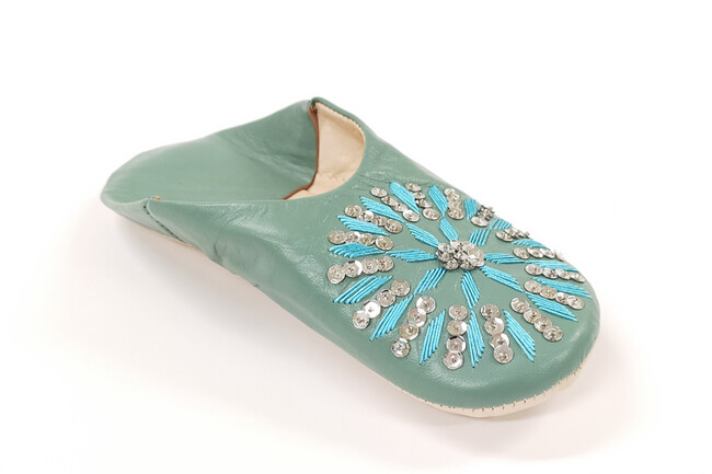 Skips! スパンコールバブーシュ（L / バヒアブルー） 