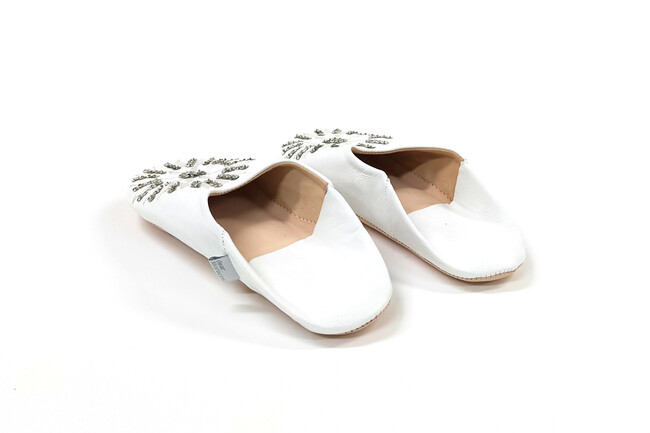 Skips! スパンコールバブーシュ（L / ホワイト） 