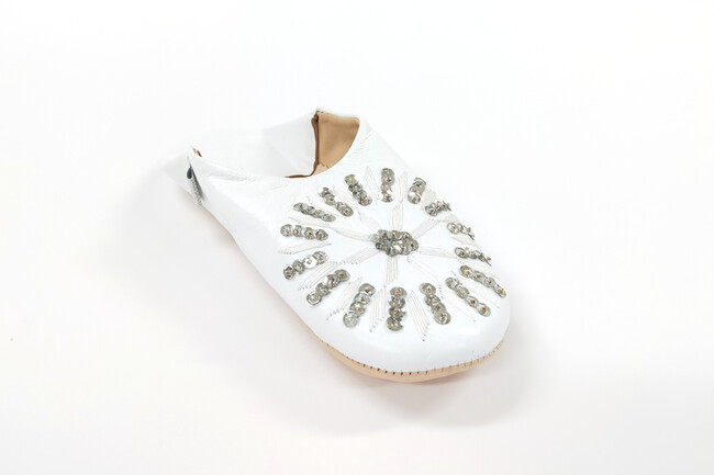 Skips! スパンコールバブーシュ（L / ホワイト） 