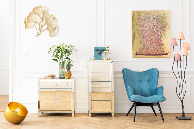 フラワーボート ゴールドピンク 100x80cm タッチドピクチャー 