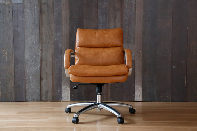 ポケットコイル内蔵 デスクチェア（ダークブラウン） 