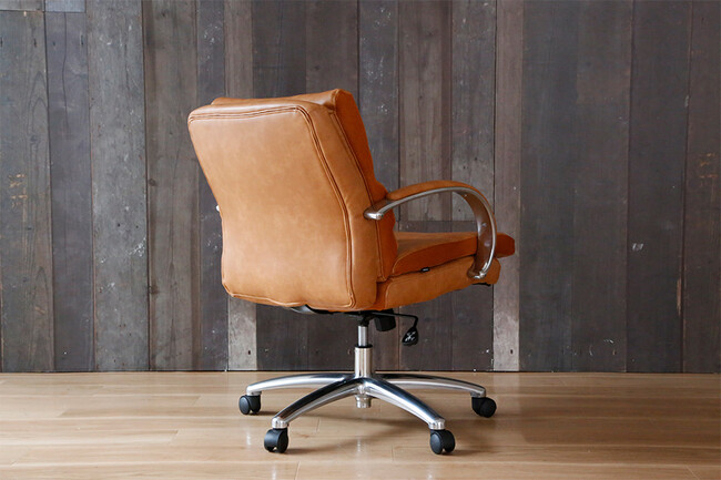 ポケットコイル内蔵 デスクチェア（ダークブラウン） 