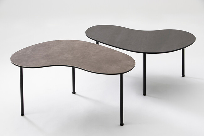 BEAN（ビーン）コーヒーテーブル grey + black pearl