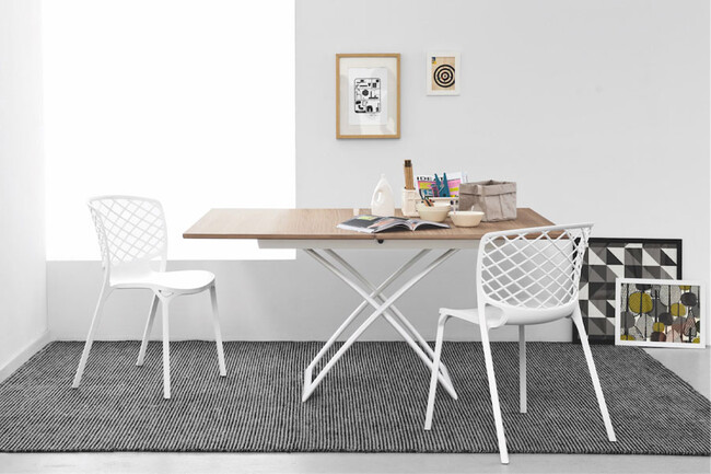 カリガリス コヌビア マジックジェー 伸長・昇降式リビングテーブル ／ Calligaris connubia MAGIC-J Table [CB5041-W] P27/P94 