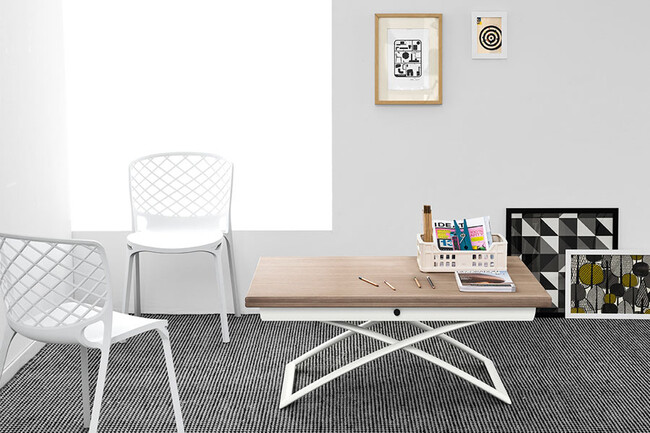 カリガリス コヌビア マジックジェー 伸長・昇降式リビングテーブル ／ Calligaris connubia MAGIC-J Table [CB5041-W] 