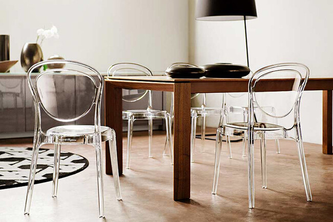 カリガリス パリジェンヌ ダイニングチェア ／ Calligaris PARISIENNE Dining chair[CS1263] P848 カラー：P848 クリア