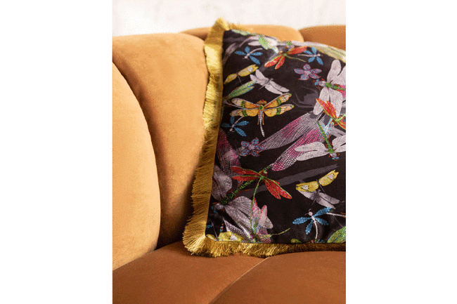 トロピカルガーデン フリンジ クッション 45×45cm 