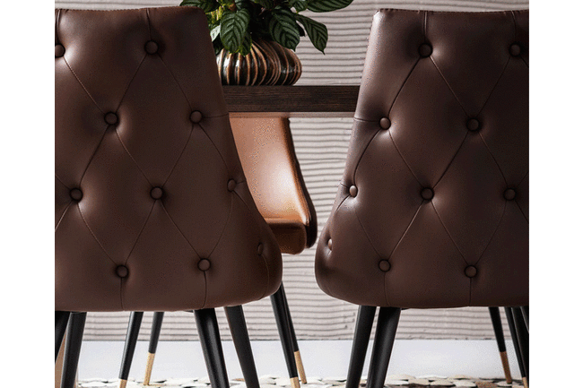 アーバンデザイア ブラウン ダイニングチェア 