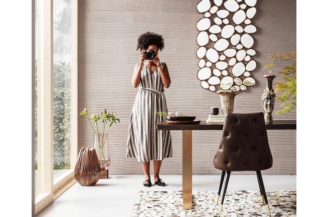 アーバンデザイア ブラウン ダイニングチェア 