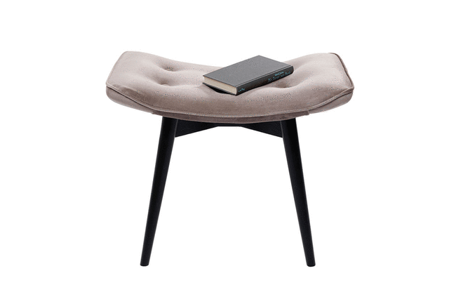 ブラックヴィッキー ベルベットグレー スツール* 