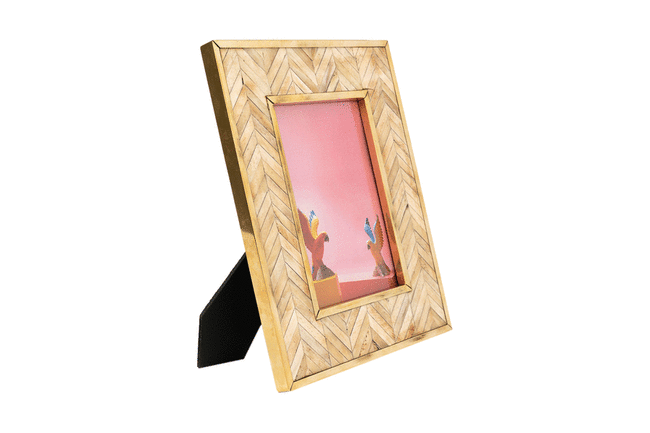 シェブロンブラウン13x18cm フォトフレーム 