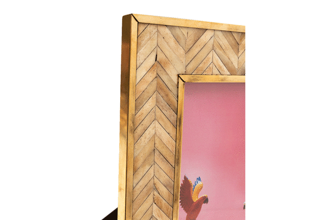 シェブロンブラウン13x18cm フォトフレーム 