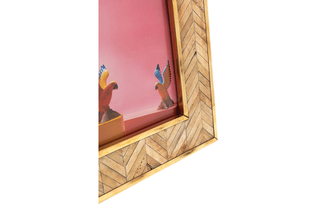 シェブロンブラウン13x18cm フォトフレーム 