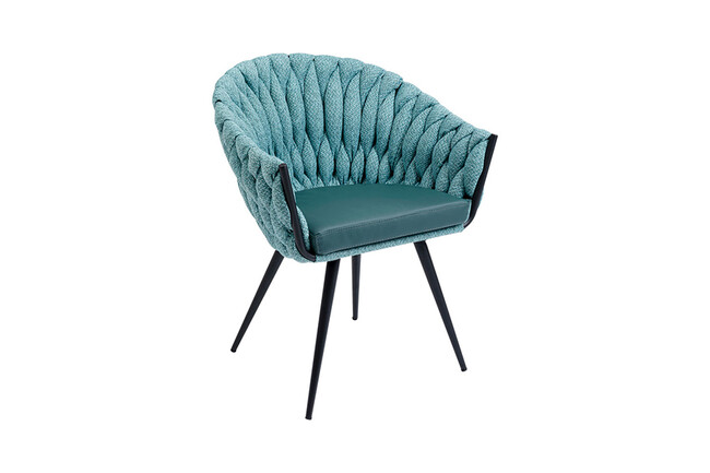 ノット ブルーグリーン アームチェア 