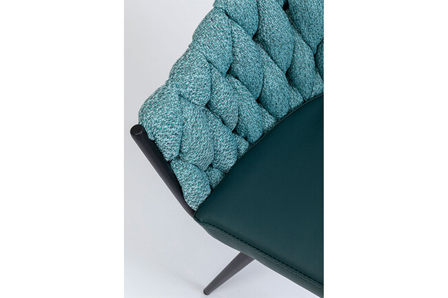 ノット ブルーグリーン アームチェア 