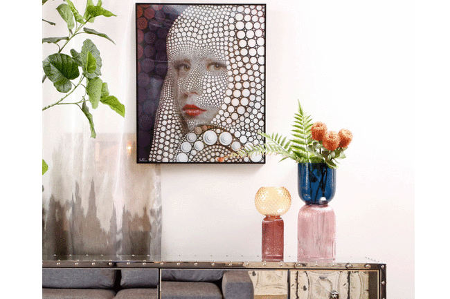 マーベラスデュオ イエローパープル フラワーベース 31cm 