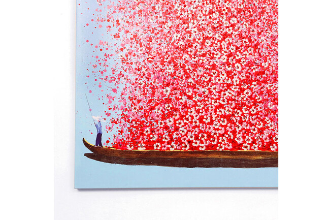 フラワーボート160x120cm タッチドピクチャー 