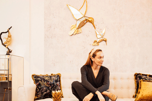 ハミングバードミラー ウォールデコレーション 