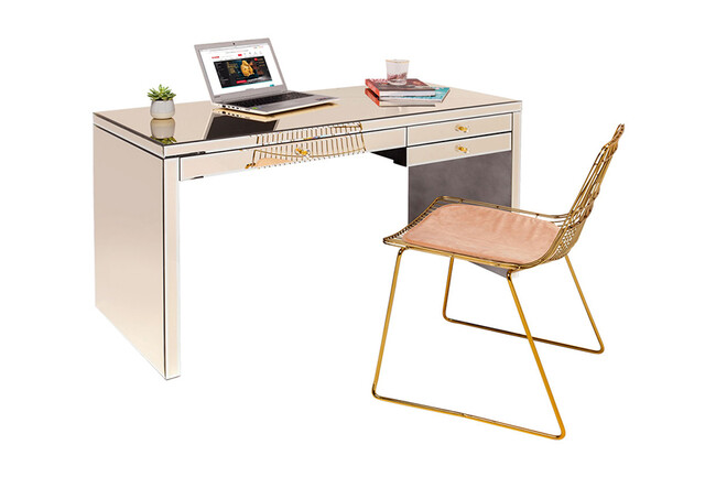 ラグジュアリー パール 140x60cm デスク 