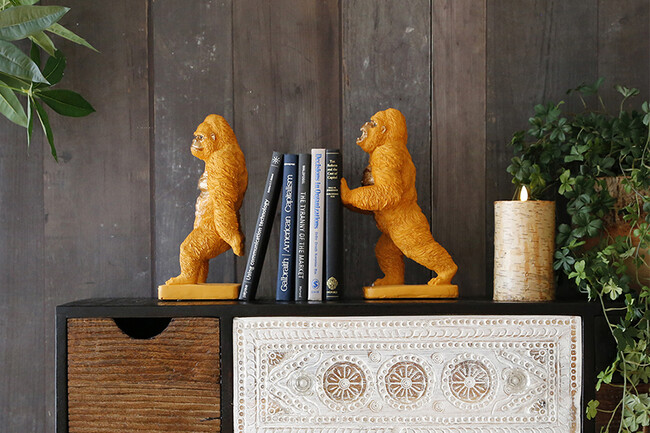 ゴリラオレンジ(2/Set) ブックエンド 