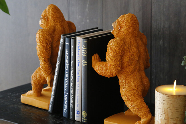 ゴリラオレンジ(2/Set) ブックエンド 