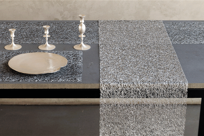 Chilewich(チルウィッチ)テーブルランナーMetallic Lace(メタリックレース)33×178 