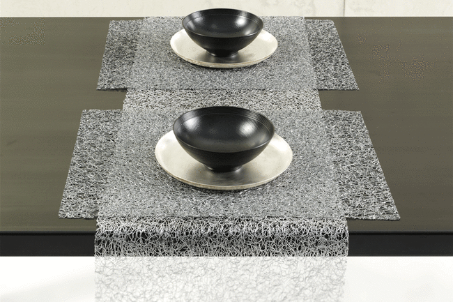 Chilewich(チルウィッチ)テーブルランナーMetallic Lace(メタリックレース)33×178 