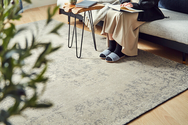 キリムポップグレー 170x240cm カーペット 