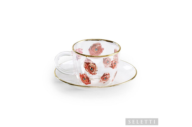 SELETTI コーヒーカップ＆ソーサー Roses 