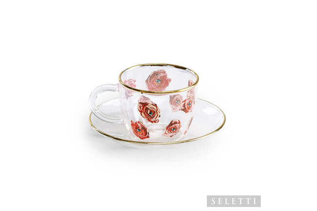 SELETTI コーヒーカップ＆ソーサー Roses 