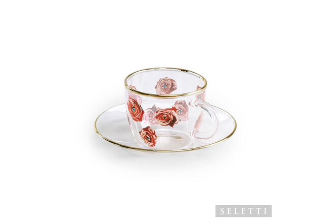 SELETTI コーヒーカップ＆ソーサー Roses 