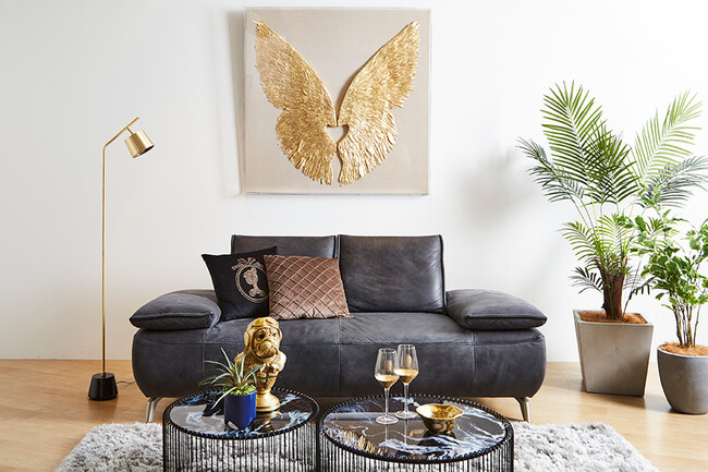 ウィングホワイトゴールド120x120cm ウォールデコレーション 