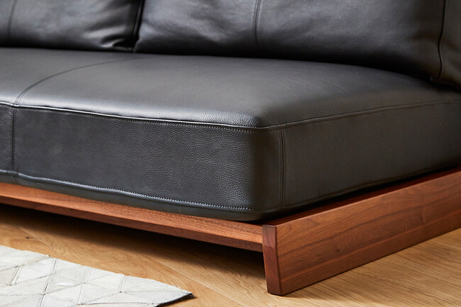 WEBB（ウェッブ）2Pソファ レザー（K705 ブラック） 