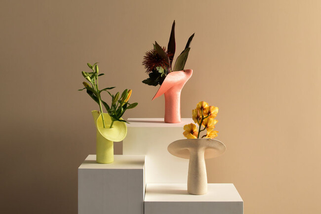 Lapel （ラペル）フラワーベース washable type S amber * 