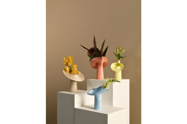 Lapel （ラペル）フラワーベース washable type S amber * 