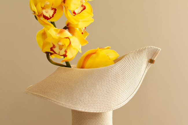 Lapel （ラペル）フラワーベース washable type S amber * 