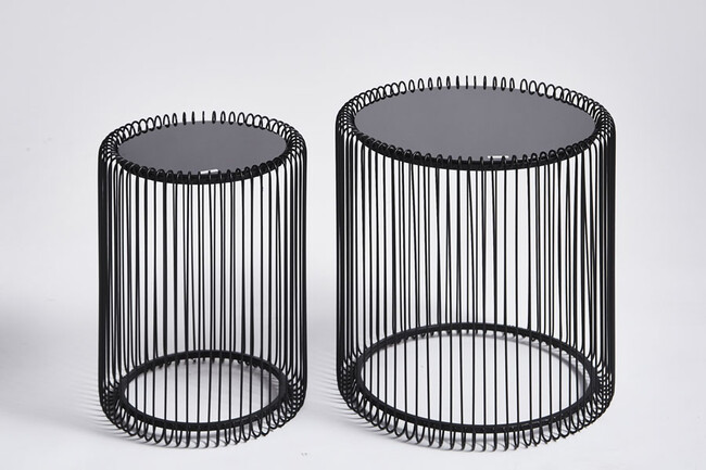 ワイヤーブラック(2/Set) サイドテーブル 