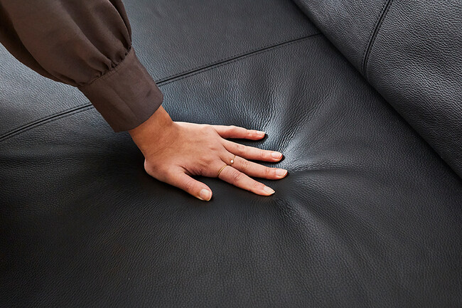 WEBB（ウェッブ）カウチソファ レザー（K705 ブラック） 