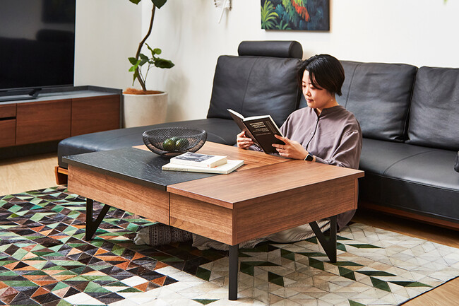 WEBB（ウェッブ）カウチソファ レザー（K705 ブラック） 