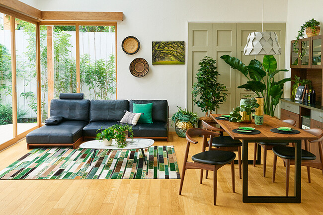 WEBB（ウェッブ）カウチソファ レザー（K705 ブラック） 