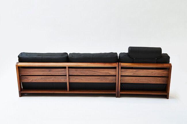 WEBB（ウェッブ）カウチソファ レザー（K705 ブラック） 