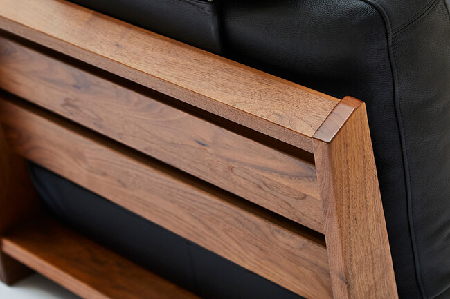 WEBB（ウェッブ）カウチソファ レザー（K705 ブラック） 